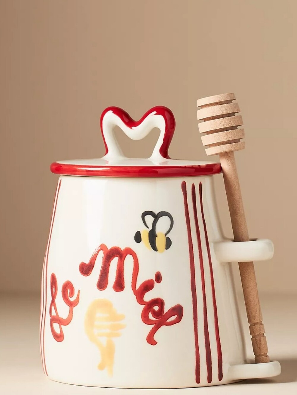 NWT Anthrpologie Harlie Brown Studio Belle Journée Stoneware Honey Jar